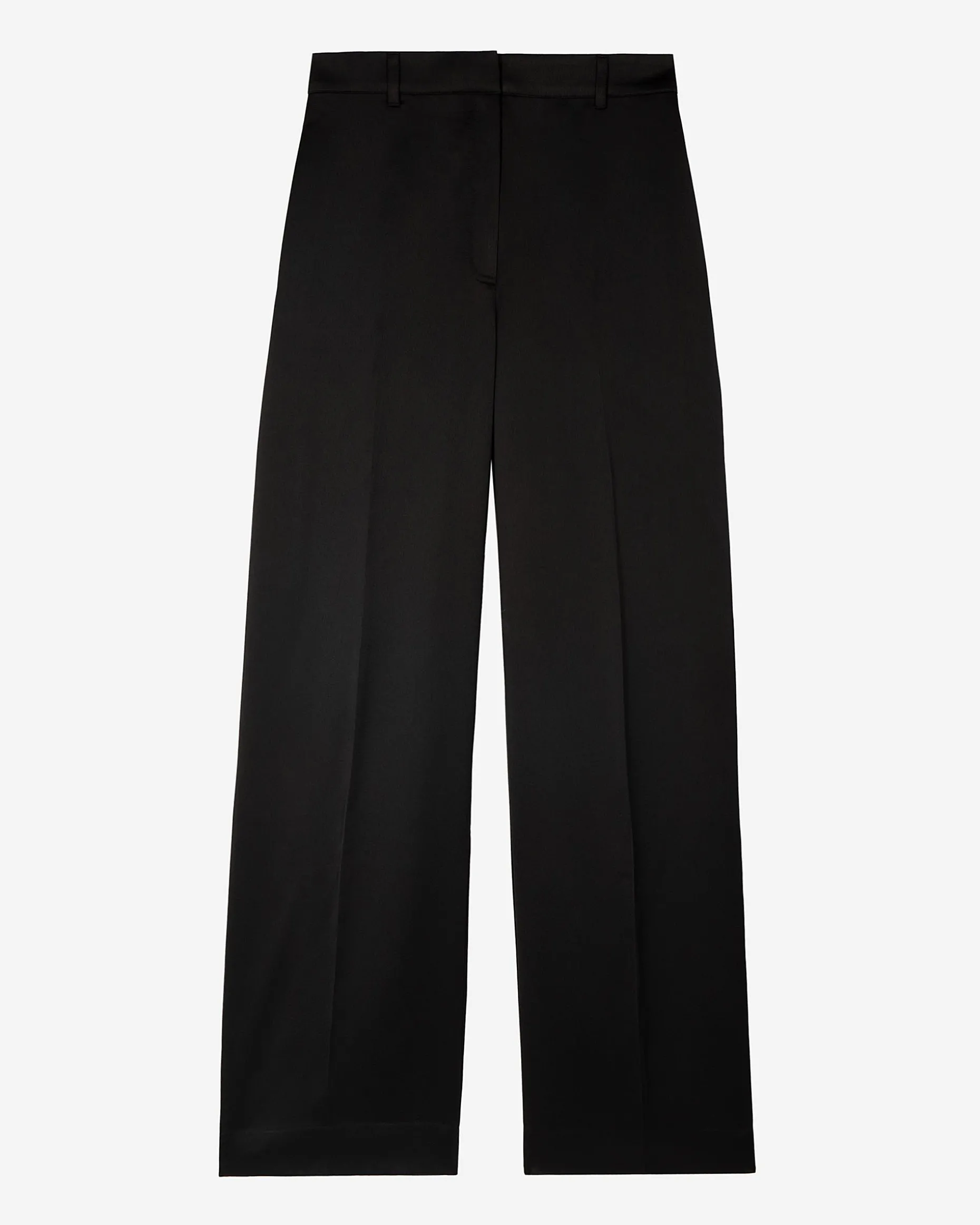 Pantalon large en satin noir