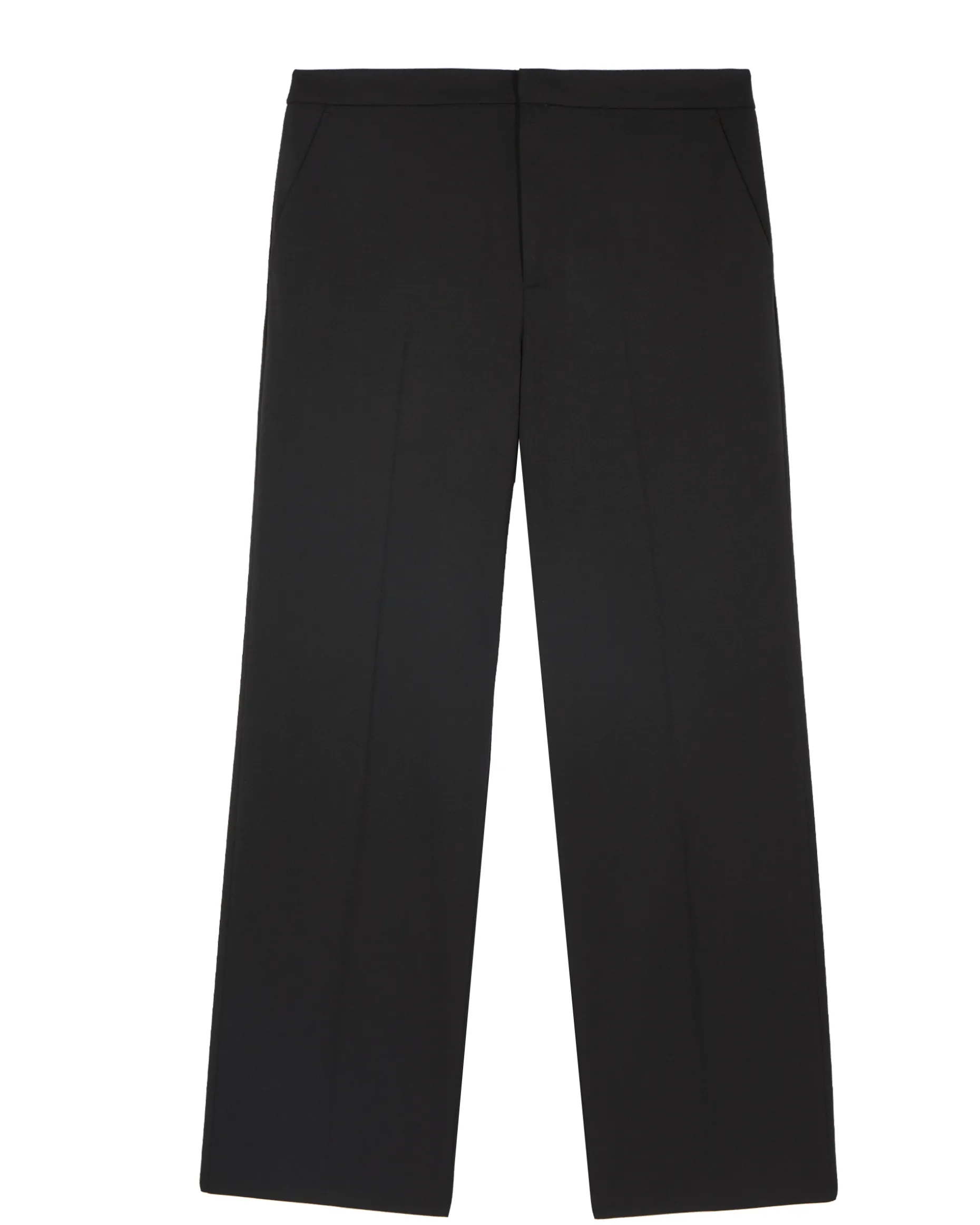 Pantalon semi élastiqué coupe large noir