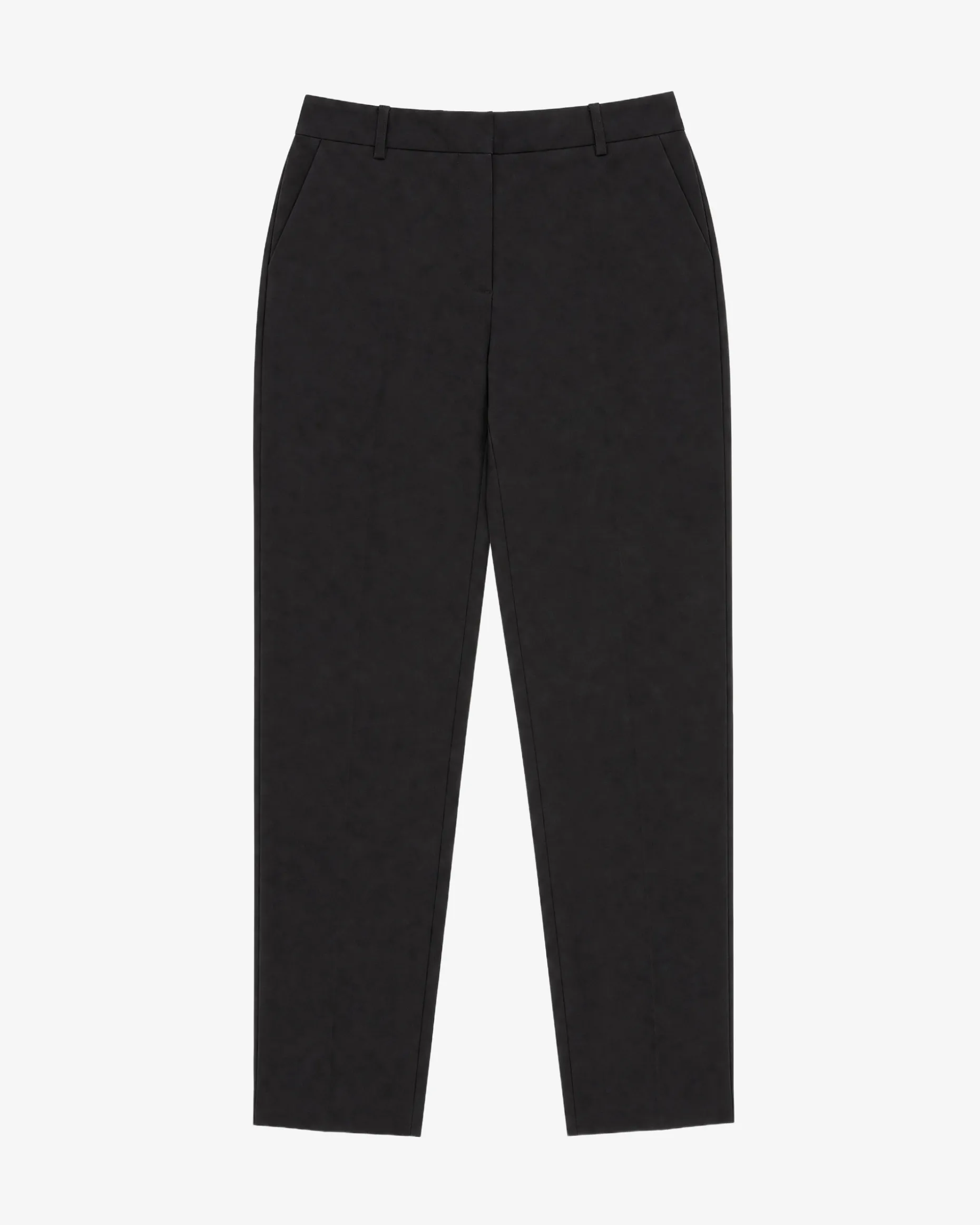 Pantalon tailleur en laine coupe ajustée noir