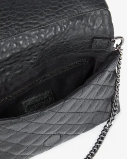 Pochette Héritage small en cuir noire