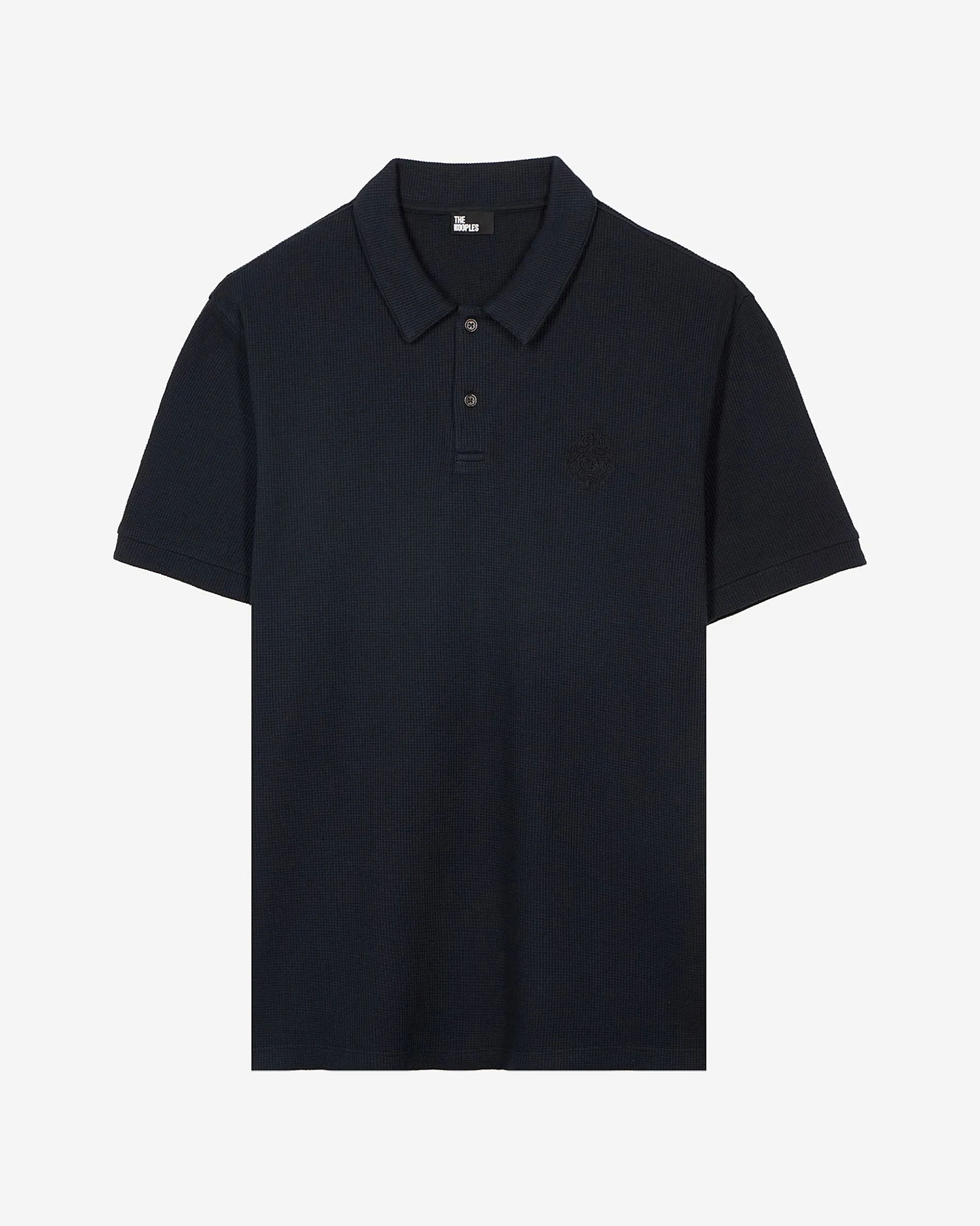 Polo en nid d'abeille avec blason marine