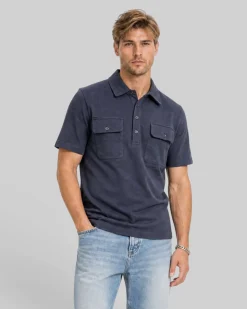 Polo manches courtes marine