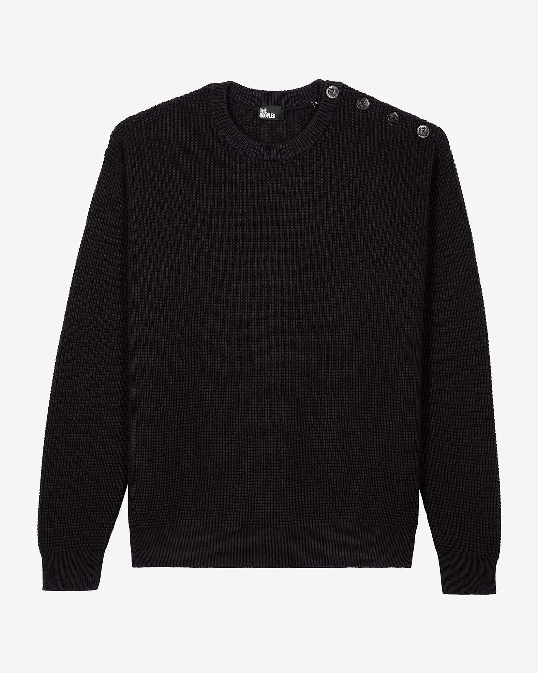 Pull à boutons marine