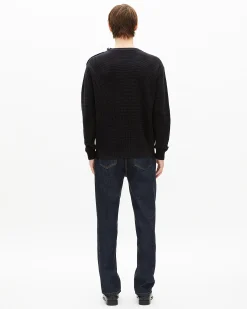 Pull à boutons marine
