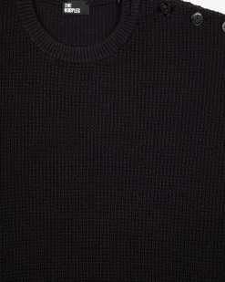 Pull à boutons marine