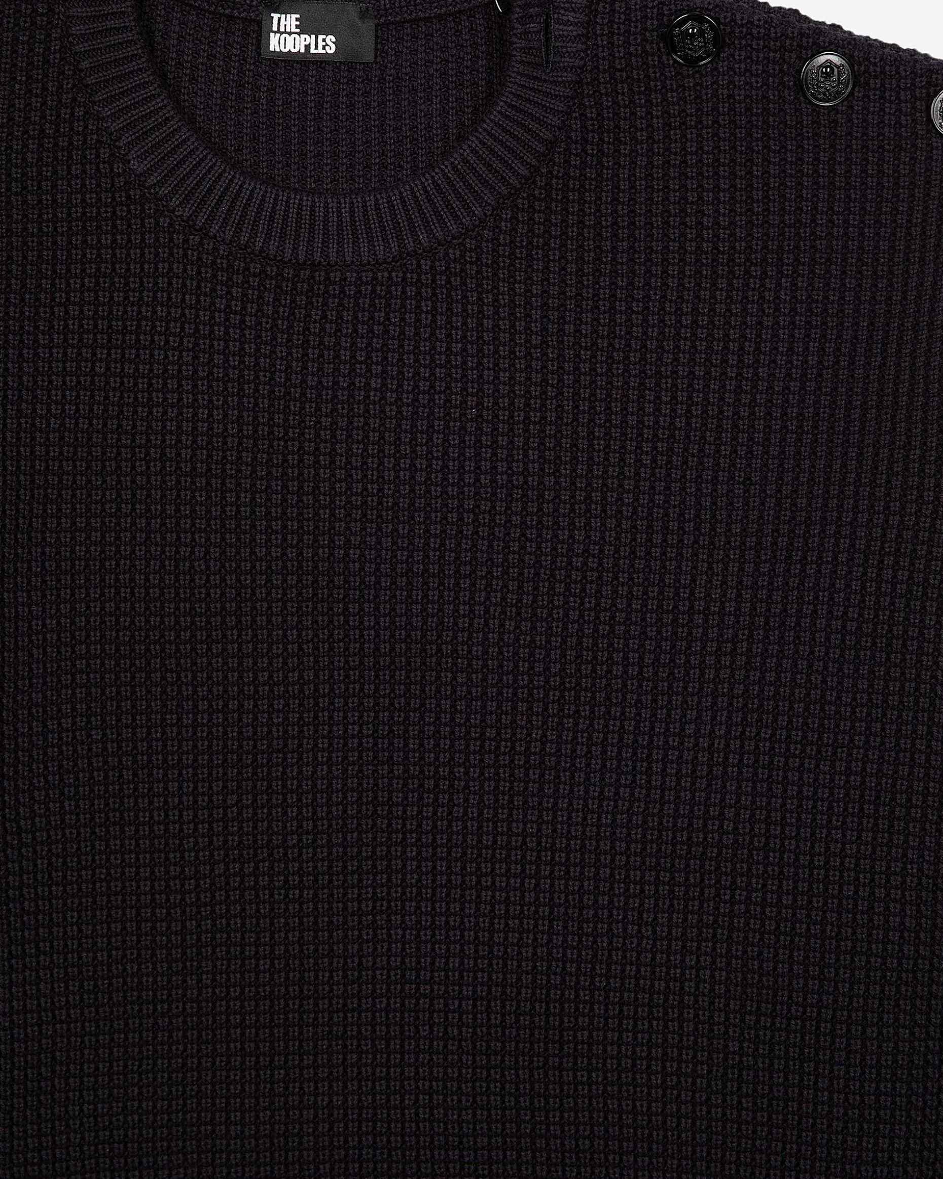 Pull à boutons marine