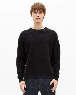 Pull à boutons marine