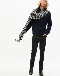 Pull col camionneur double face marine