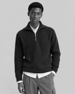 Pull col camionneur en laine marine