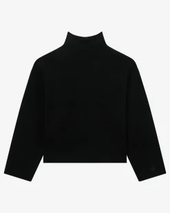 Pull col cheminée noir