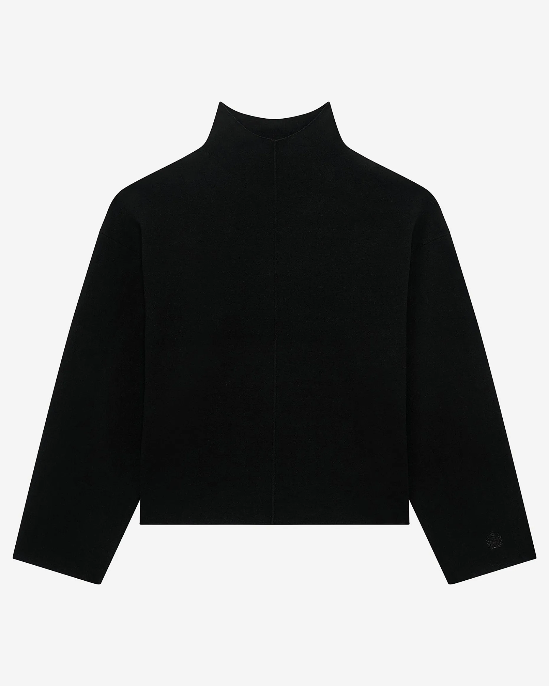 Pull col cheminée noir