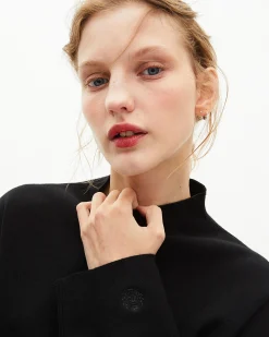 Pull col cheminée noir