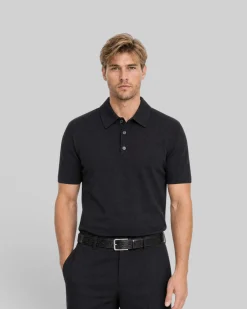 Pull col polo noir