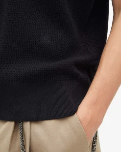 Pull col polo à zip marine