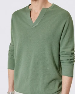 Pull col tunisien kaki