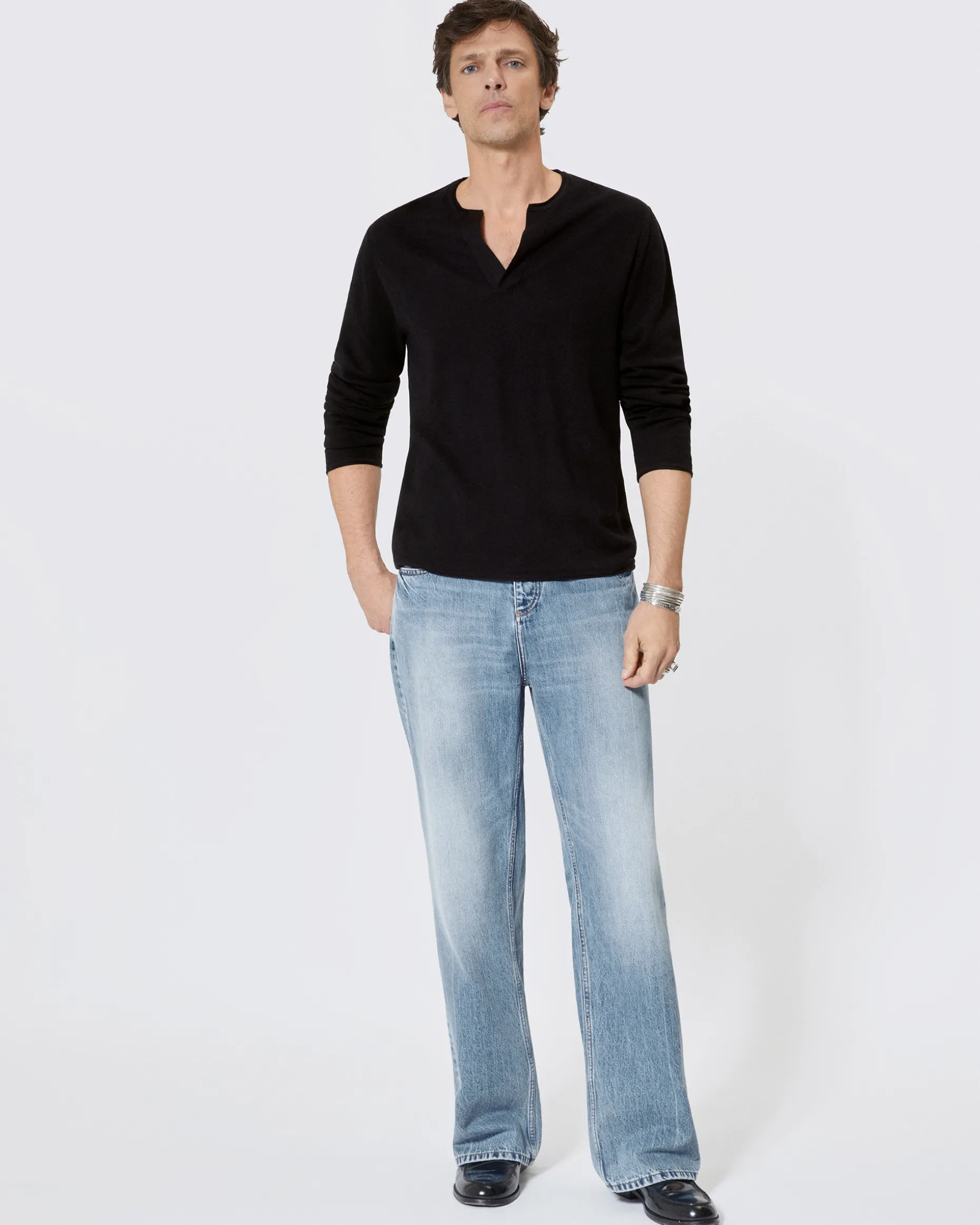 Pull col tunisien noir