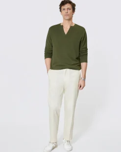 Pull col tunisien vert