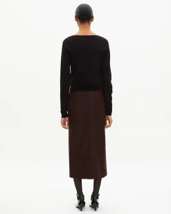 Pull effet trompe l'œil avec dentelle noir