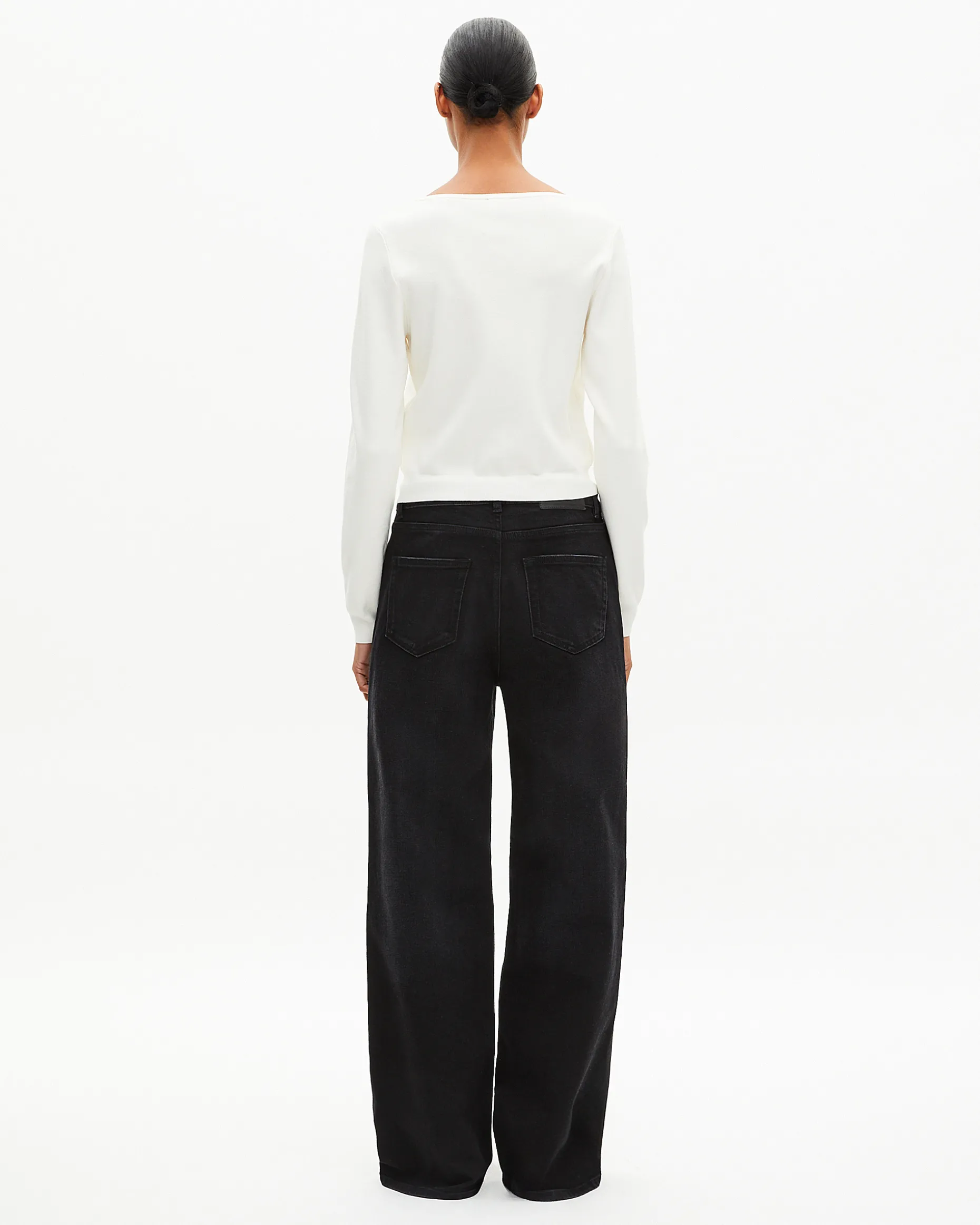Pull effet trompe l'œil avec dentelle ecru