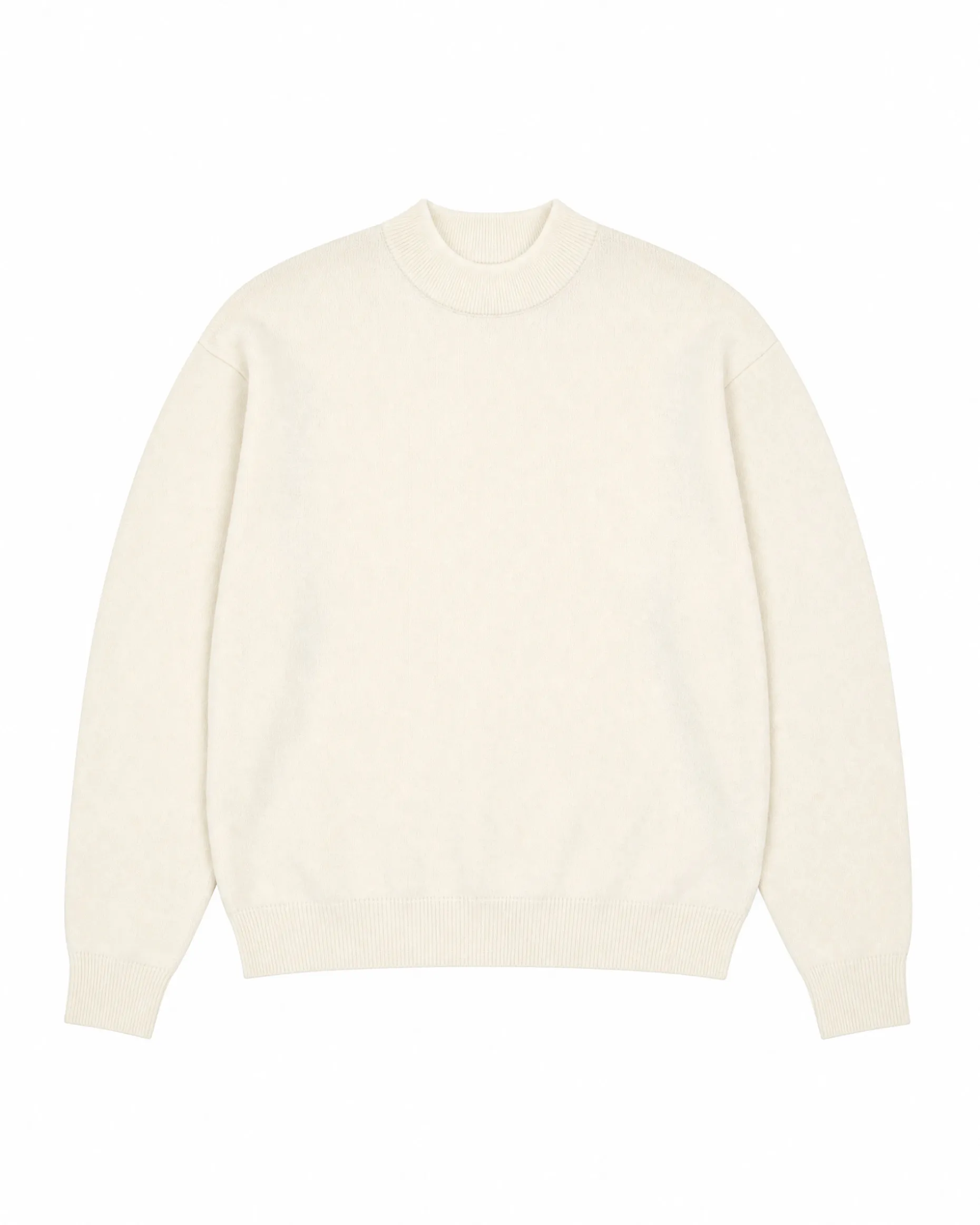 Pull en laine et cachemire ecru
