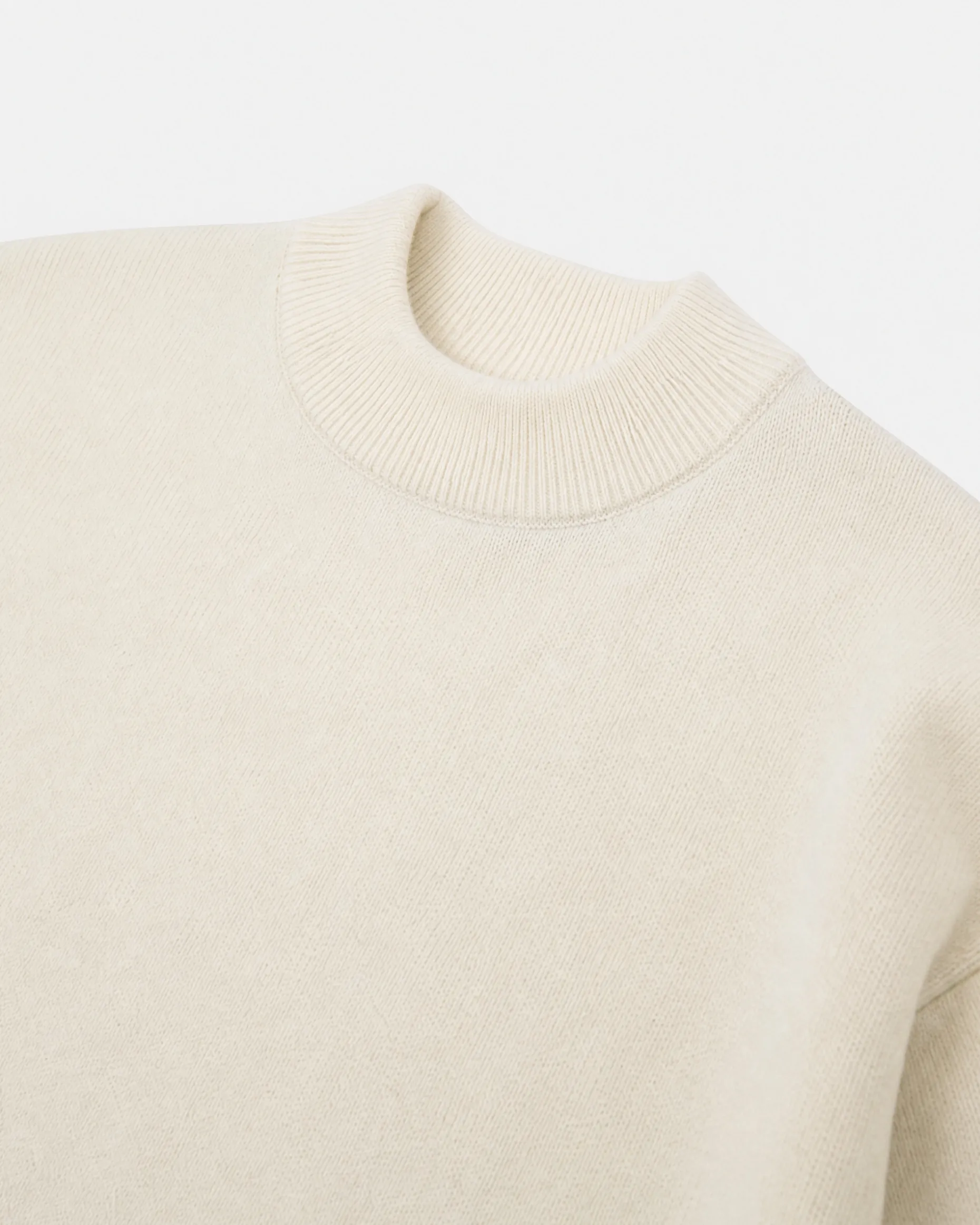 Pull en laine et cachemire ecru