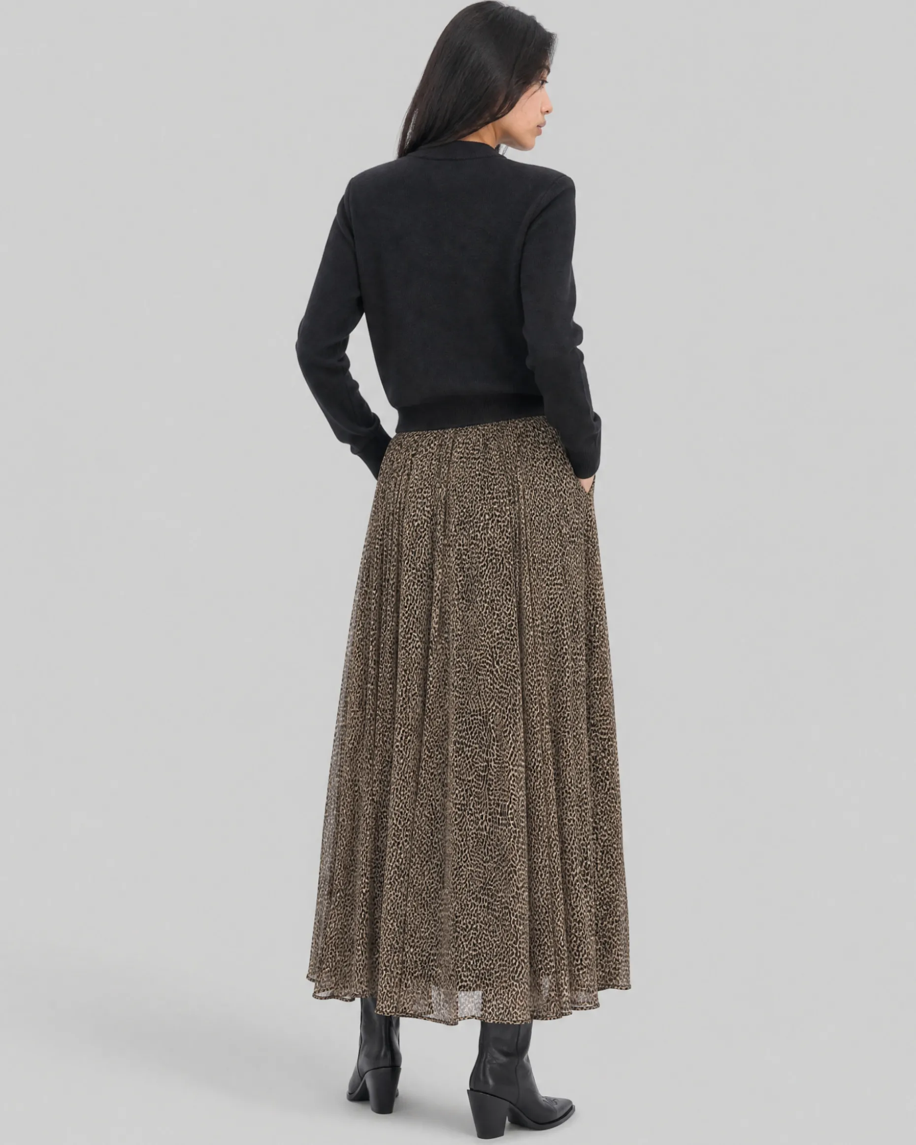 Pull en laine et cachemire noir