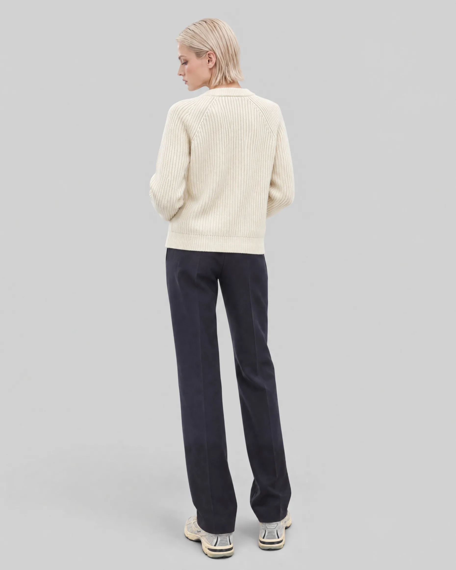 Pull en laine mérinos écru