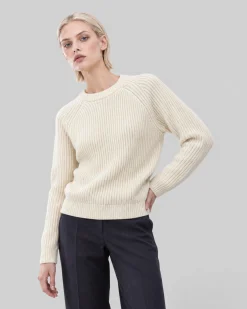 Pull en laine mérinos écru