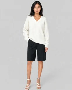 Pull en laine mérinos écru