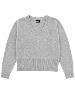 Pull en laine mérinos et cachemire bleu