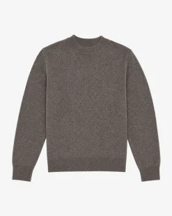 Pull en laine mérinos et cachemire marron