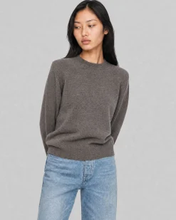 Pull en laine mérinos et cachemire marron