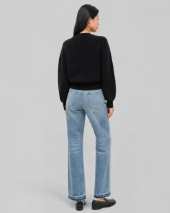 Pull en laine mérinos noir