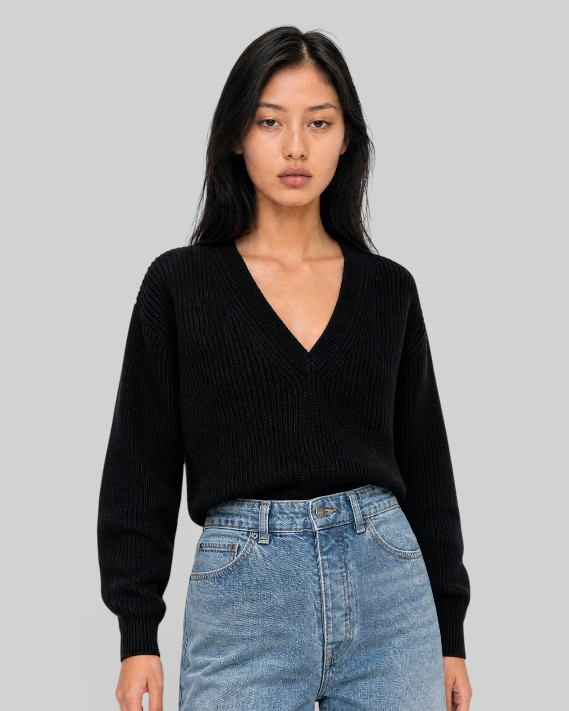Pull en laine mérinos noir