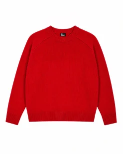 Pull en laine mérinos rouge