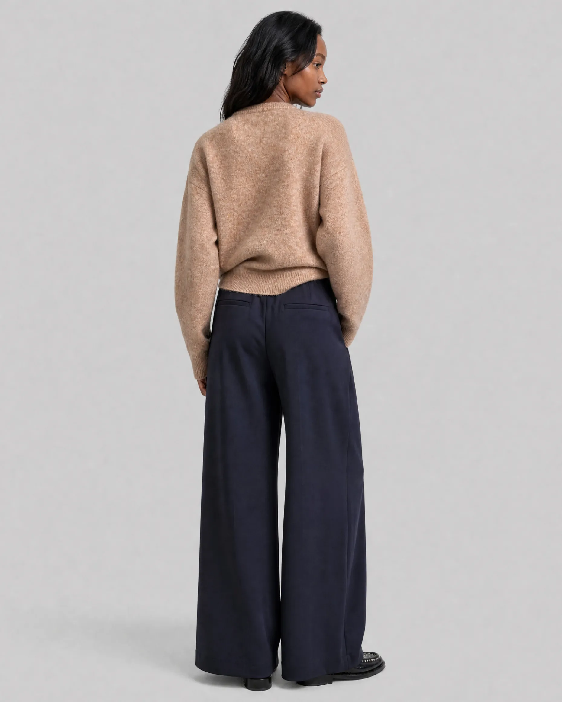 Pull en mohair mélangé beige