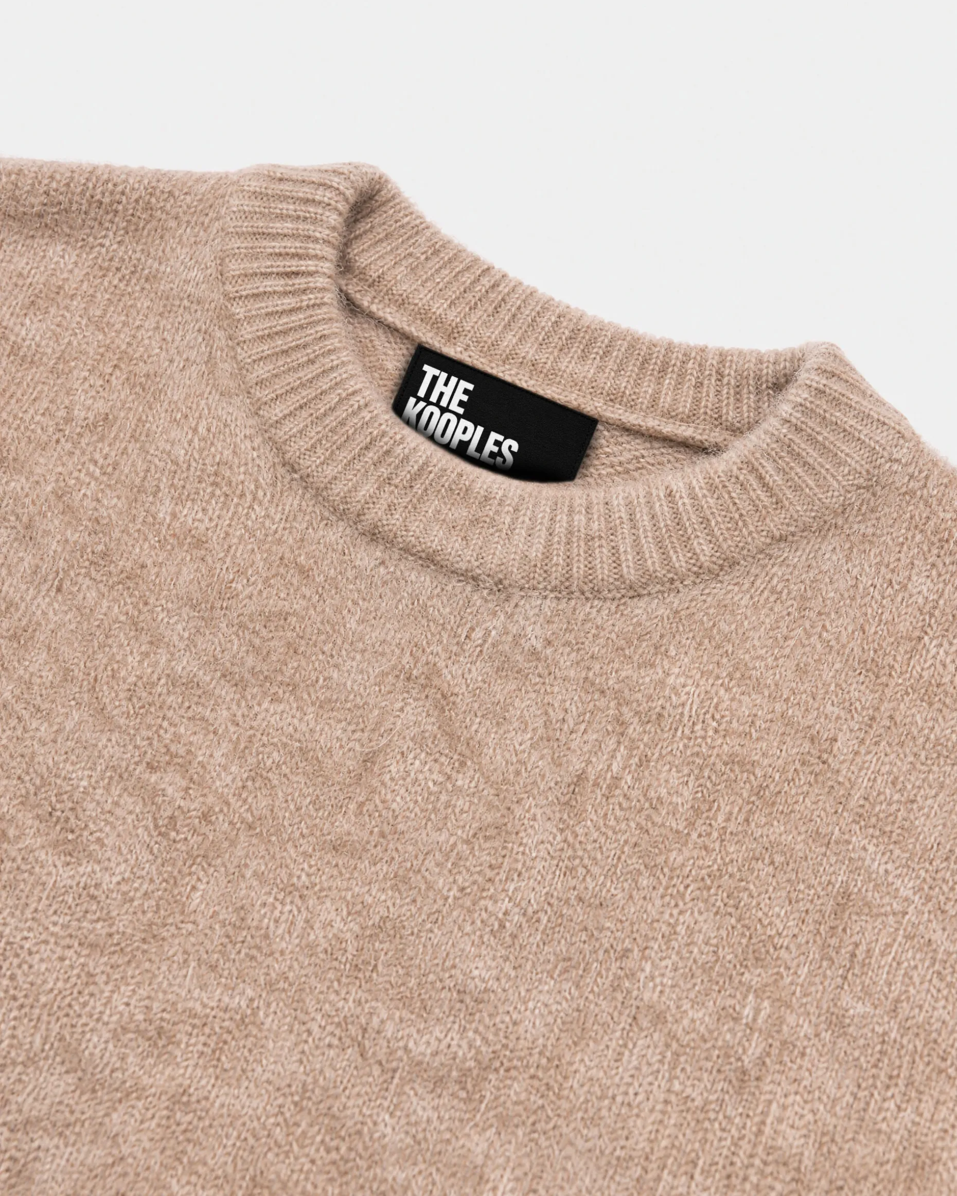Pull en mohair mélangé beige
