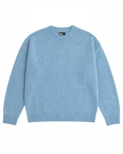 Pull en mohair mélangé bleu
