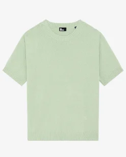 Pull manches courtes vert amande