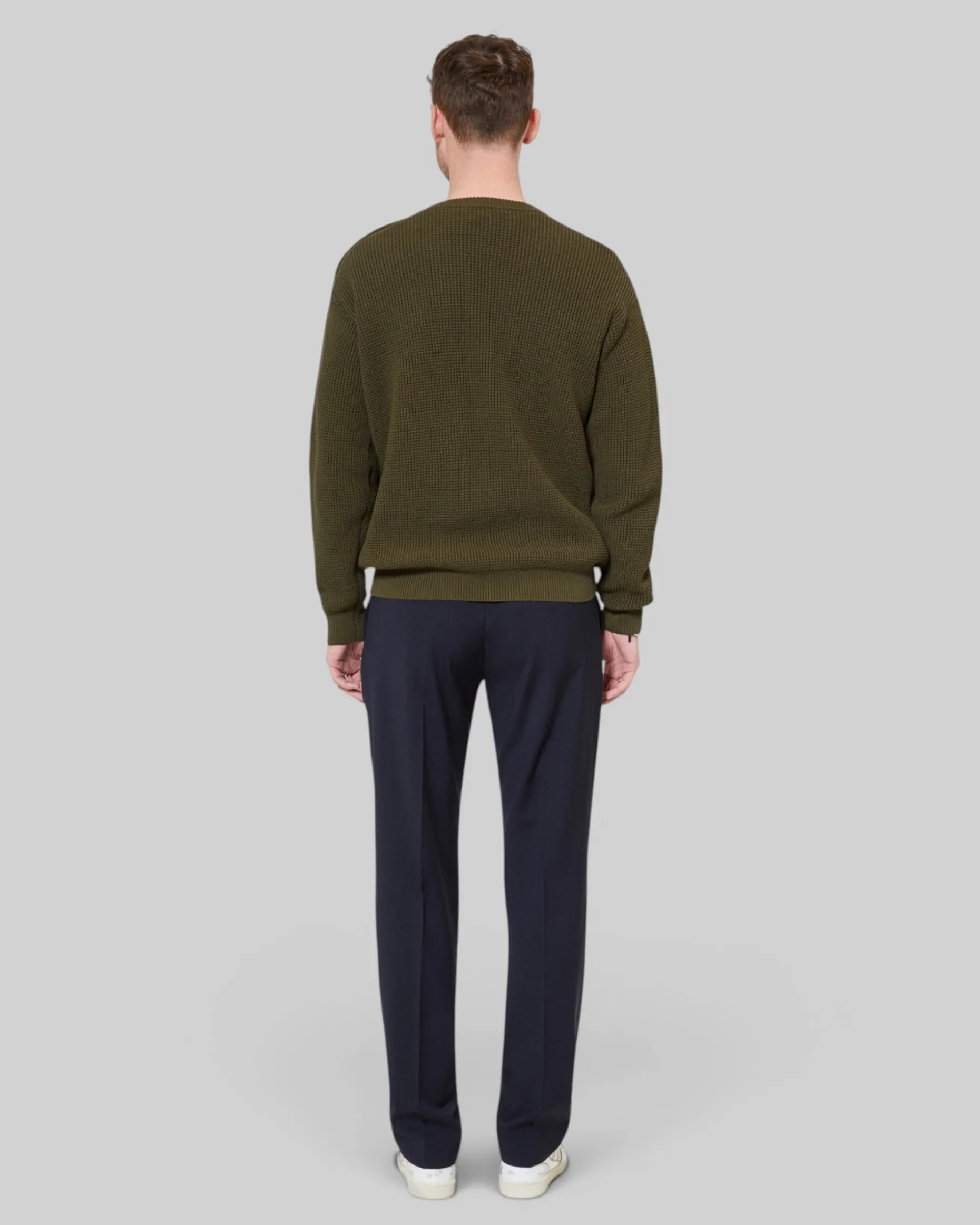 Pull à patte de boutonnage kaki
