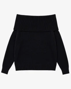 Pull épaules dénudées en laine mérinos