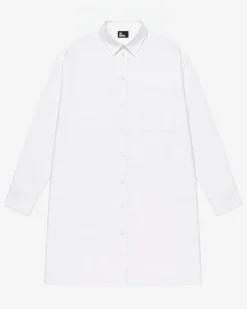 Robe chemise courte en coton blanche