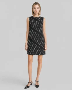 Robe courte cloutée noire