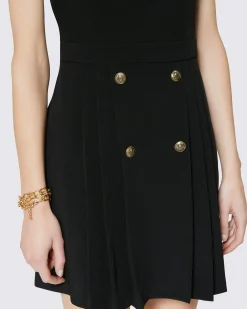 Robe courte dos croisé noire