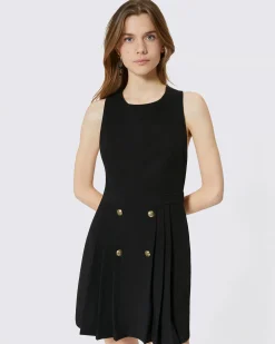 Robe courte dos croisé noire