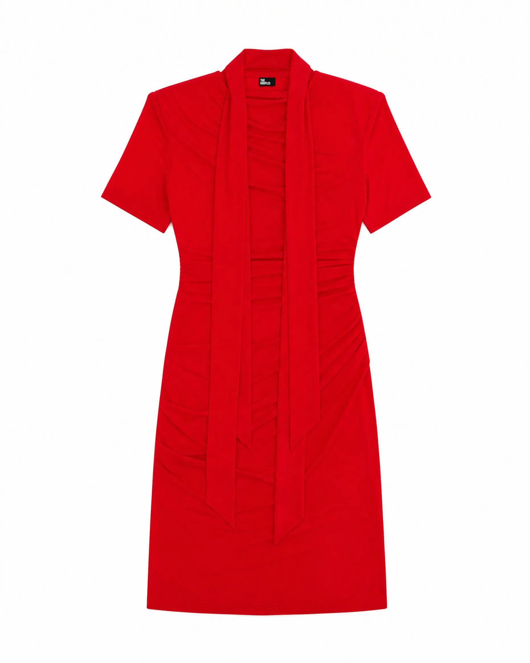 Robe courte drapée rouge