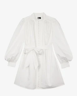 Robe courte en coton blanche