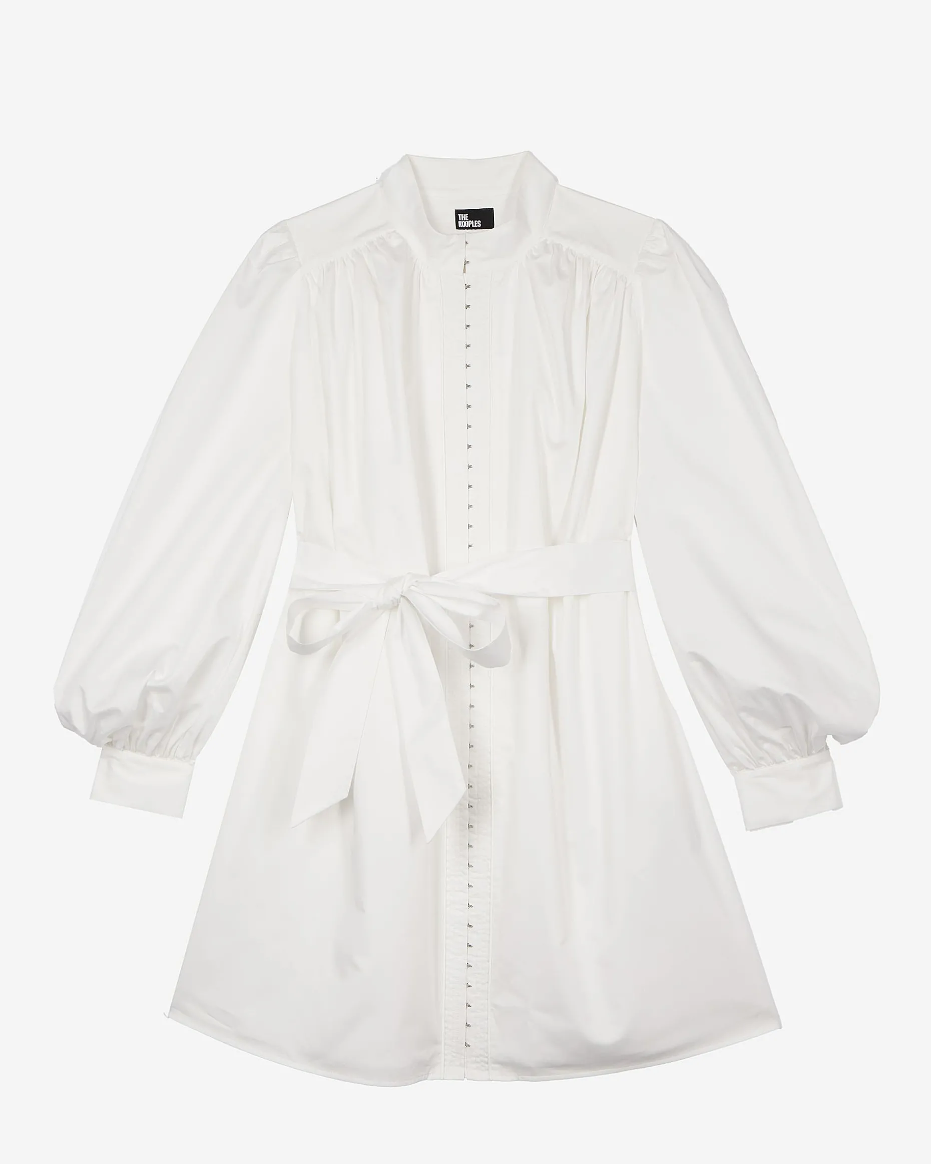 Robe courte en coton blanche