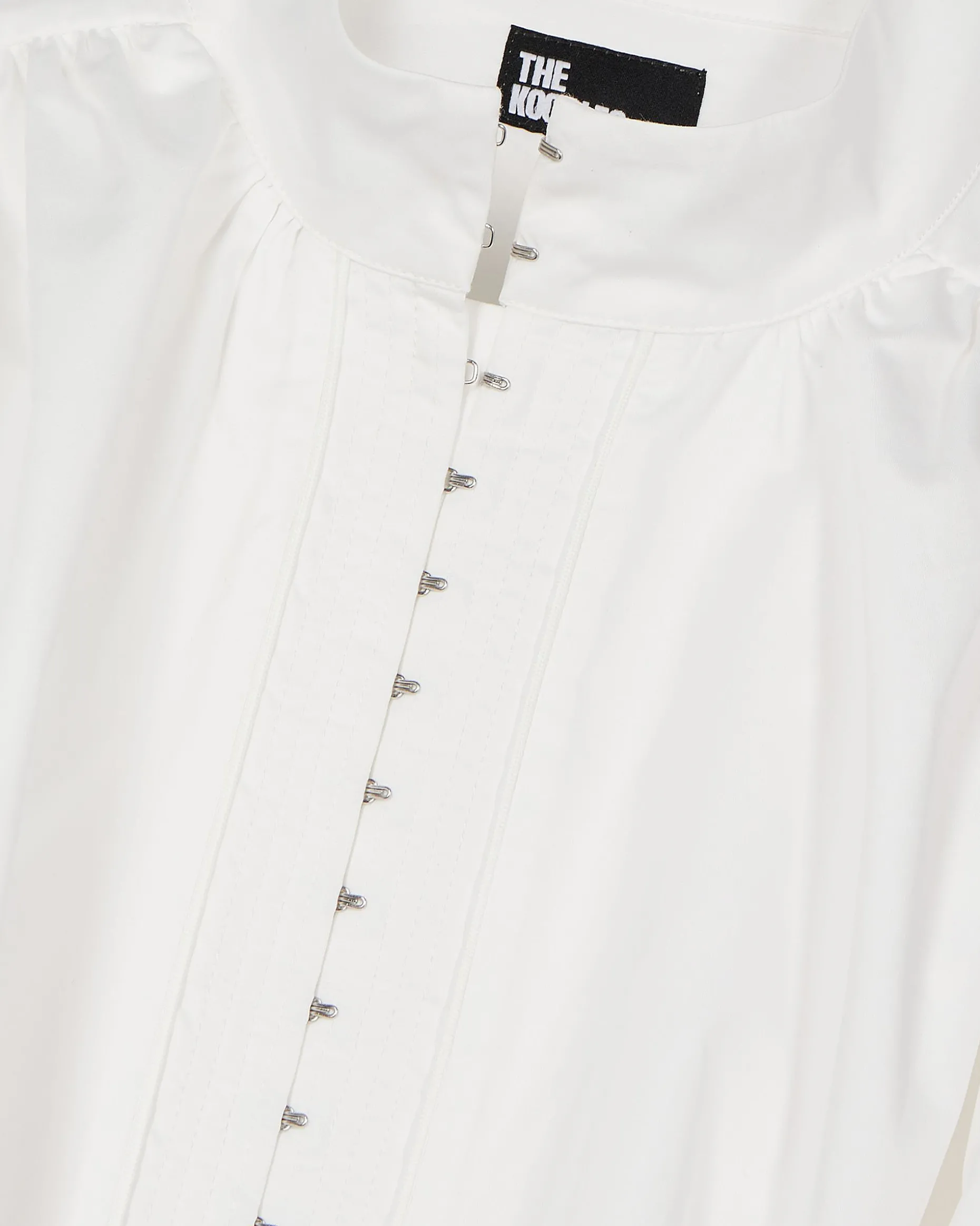Robe courte en coton blanche