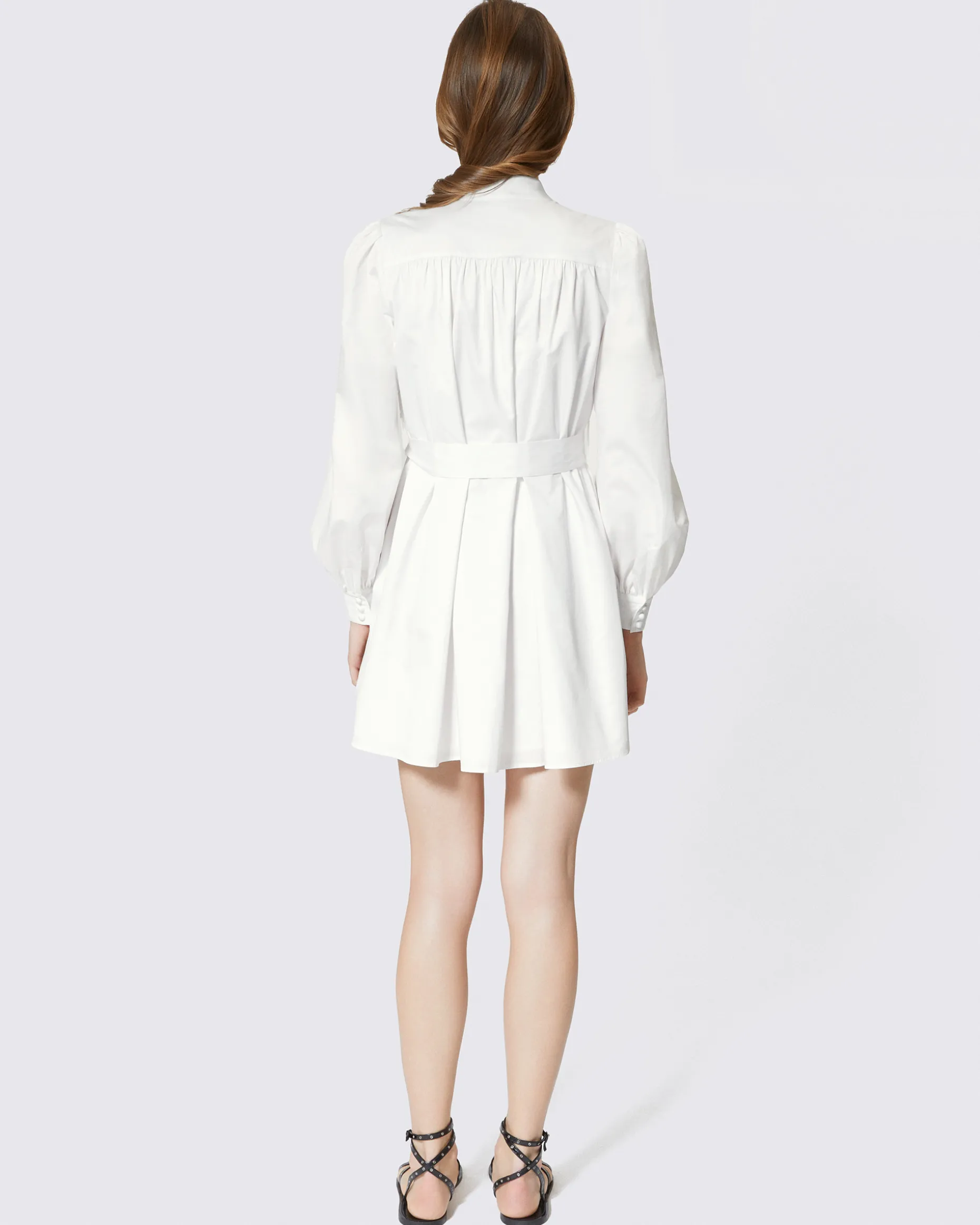 Robe courte en coton blanche